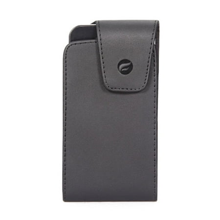 Premium Black Leather Case Cover Pouch Holster Swivel Belt Clip 46 for iPhone 5 5C 5S