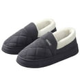 thumbnail image 6 of Leozcaa Women's Fuzzy Memory Foam Slippers Closed Back Knit Bedroom Slippers Slip-On Warm House Shoes, 6 of 7