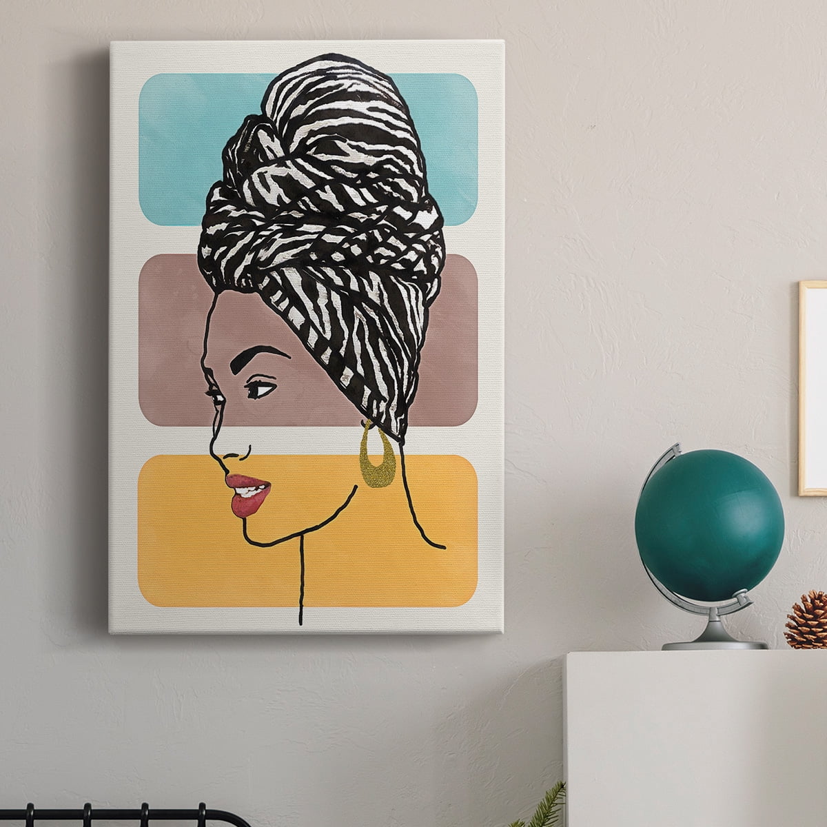 Head Wrap II Premium Gallery Wrapped Canvas - Ready to Hang