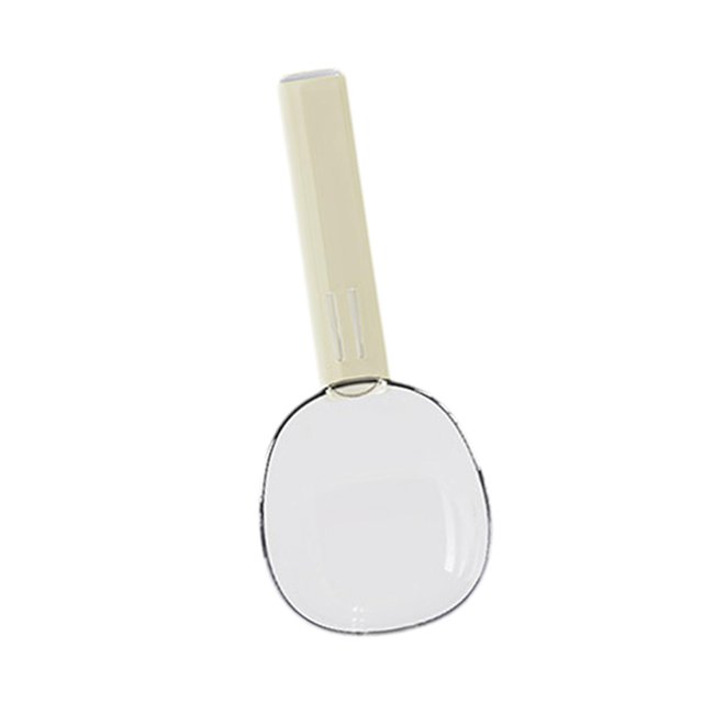 Cuchara medidora para golosinas de mascotas, para perros, herramientas multiusos, accesorios, reutilizable, para gatos beige