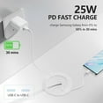 thumbnail image 2 of Super Fast Charging 25W USB C Super Fast Wall Charger for TCL 10L - PD Fast Charging Block & 6 Feet Cable - White, 2 of 5