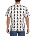 thumbnail image 3 of Vsdgher Buffalo Plaid Christmas Trees Print Men's Dry Fit Mesh Athletic Shirts Moisture Wicking Tennis T-Shirt Tops, 3 of 9