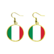 thumbnail image 1 of Italy national flag Europa país Ear Dangle Golden Drop Earring Jewelry Mujer Unbranded M, 1 of 3