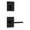Black, variant on Kwikset 971HFLRCT-4 Halifax Single Cylinder Keyed Entry Handleset Interior Pack - Brass