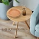 thumbnail image 3 of Round Serving Bamboo Wooden Tray for Dinner Trays Tea Bar Breakfast Food Container Handle Storage T, 3 of 5