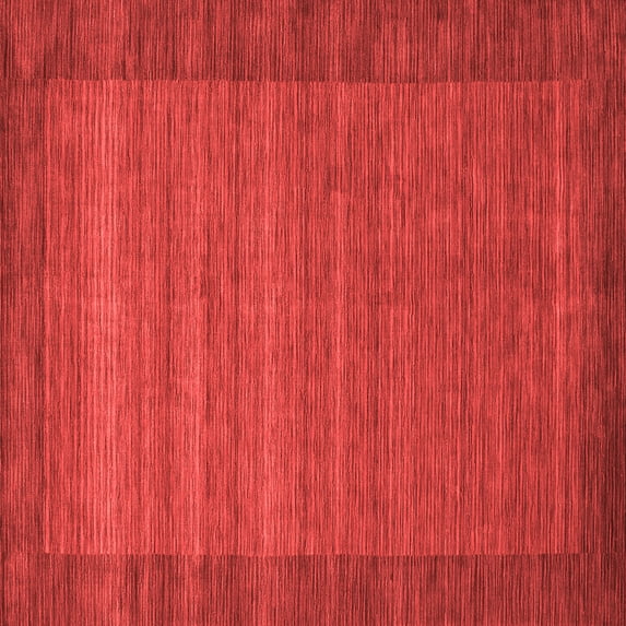 Ahgly Company Indoor Square Abstract Red Contemporary Area Rugs, 4' Square