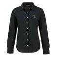 thumbnail image 2 of Women's Cutter & Buck Black Baltimore Ravens  Advantage Eco Soft Pique Tri-Blend Long Sleeve Button-Up Shirt, 2 of 3