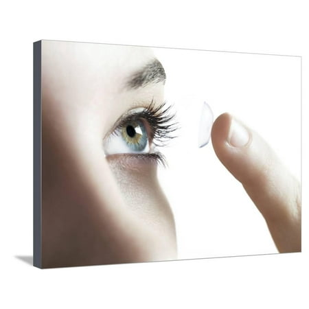 Contact Lens Use Stretched Canvas Print Wall Art By Science Photo Library