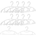 thumbnail image 4 of NIYANGLE 10Pcs White Plastic Hangers for Clothes Anti-skid and Break-resistant Use, 4 of 8