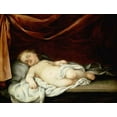 thumbnail image 2 of Murillo, Bartolome Esteban 14x12 Black Ornate Wood Framed with Double Matting Museum Art Print Titled - The Museumist Child Asleep, 2 of 4