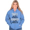 thumbnail image 5 of Raunchy Funny Tacos Tuesdays Burritos Zip Up Hoodie Men's Women's Brisco Brands L, 5 of 6