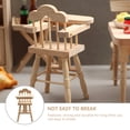 thumbnail image 4 of KAKOWELY Modelo de silla alta, mini casa, silla de bebé, accesorio de madera, adorno de silla alta para bebé, 4 of 4