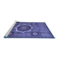 thumbnail image 2 of Ahgly Company Machine Washable Indoor Rectangle Oriental Blue Modern Area Rugs, 7' x 9', 2 of 4
