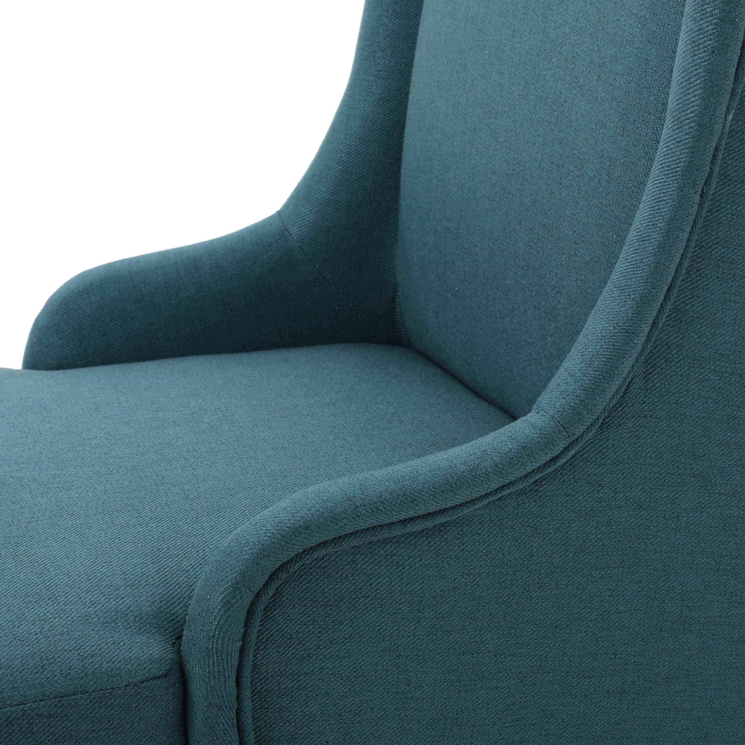 Noble House Ivette Contemporary Fabric Dining Chair, Modern Design, Teal & Matte Black