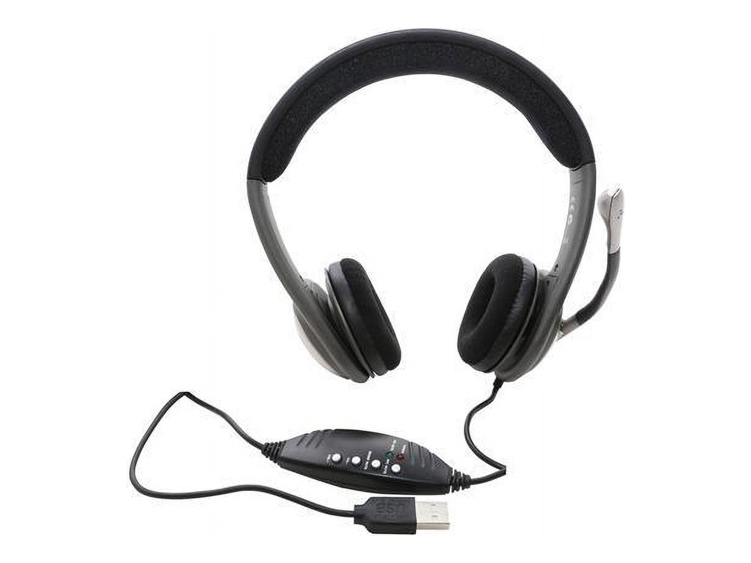SYBA Multimedia Connectland Headset - Stereo - USB, Mini-phone (3.5mm) - Wired - 32 Ohm - 20 Hz - 20 kHz - Over-the-head - Binaural - Ear-cup - image 2 of 5