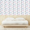 thumbnail image 4 of Ambesonne Retro Peel & Stick Wallpaper for Home, Eighties Style Futuristic, 13"x36", Pale Blue Plum Pink, 4 of 6