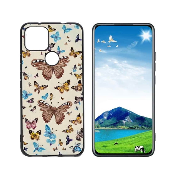 Butterfly-119 Phone Case, Degined for Google Pixel 5A 5G Case Men Women, Flexible Silicone Shockproof Case for Google Pixel 5A 5G