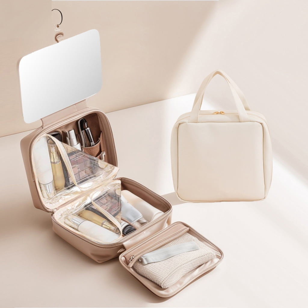 Toiletry Bag Travel Bag with Hanging Hook,Water Resistant Makeup Cosmetic Bag Travel Essential Travel Organizer Bag