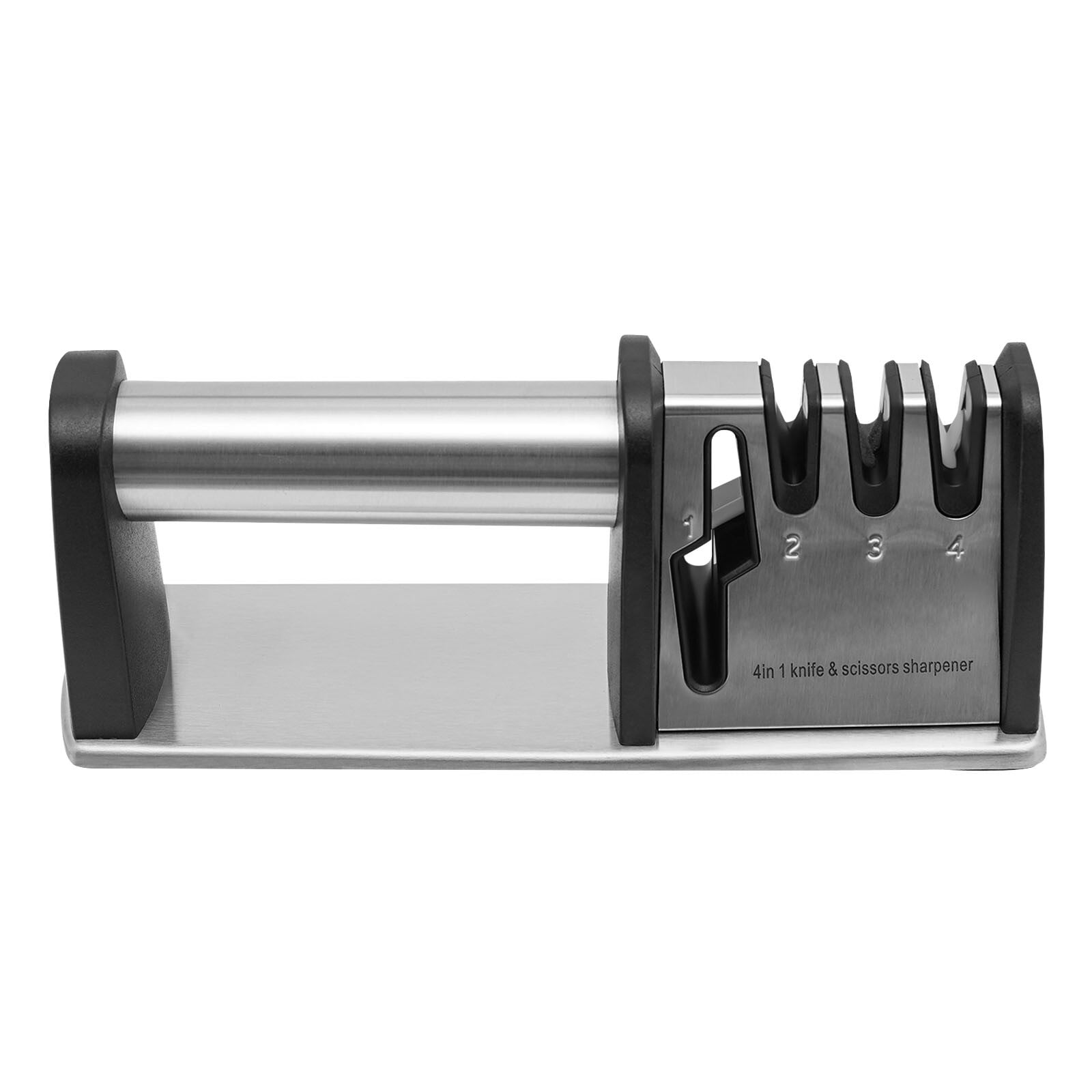 Manual Knife Sharpener, Stainless Steel Sharpener for Kitchen Knives Scissors Tools