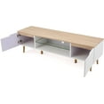 thumbnail image 4 of ZXNYH Rowan Wood TV Stand, White Matte / Oak Finish, 4 of 9