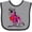 Heather and Black, variant on Inktastic Valentine's Day Graffiti T-Rex with Heart Shaped Candy Box Boys or Girls Baby Bib