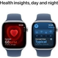 thumbnail image 4 of Open Box Apple Watch Series 10 (GPS+Cellular) 46mm Aluminum with Denim Sport Band - M/L - Silver, 4 of 5