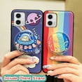 thumbnail image 4 of LYM-Phone Case For MOTO G 5G 2023, Dirt-resistant Soft Case Protective Cartoon Simplicity Skin feel silicone Waterproof cute Durable Fashion Design Rotatable stand Quicksand Back Cover, 4 of 9