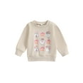 thumbnail image 2 of Elippeo Toddler Girls Sweatshirts 6 12 18 24 Months 3 4 Years Classic Bow Ghost Print Long Sleeve Round Neck Pullovers Spring Fall Tops, 2 of 10