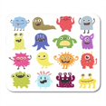 thumbnail image 1 of NUDECOR Face Cute Monster Color Character Funny Bacteria Cartoon Fantasy Happy Mousepad Mouse Pad Mouse Mat 9x10 inch, 1 of 1