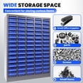 thumbnail image 6 of Muweixin 75 Drawer Parts Cabinet, Heavy Duty Metal Storage Cabinet with Blue Plastic Drawers, Tool Organizer Cabinet for Garage, Workshop, Auto Repair Shop, Hardware Store, Small Parts Storage, 6 of 7