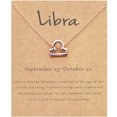 thumbnail image 1 of Collar de amistad Qarigey Doce signos del zodiaco Libra Aleación Oro Rosa Type3 NO3, 1 of 6