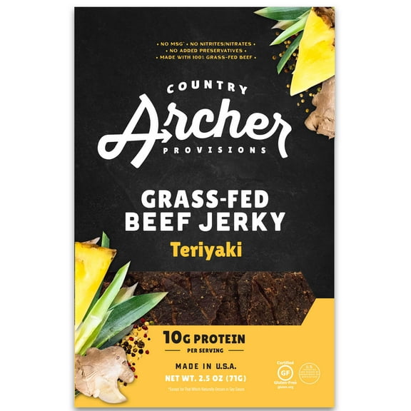 Country Archer Teriyaki Beef Jerky, 2.5 Ounce -- 12 per pack