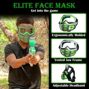 Gel Blaster Glow in the Dark Elite Face Mask for Ages 14+. Full Face Mask with Detachable Goggles, Fits All Types of Faces