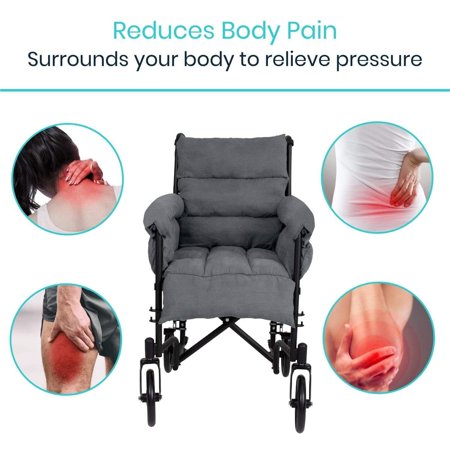 Vive Wheelchair Seat Cushion - Comfortable Back Pressure, Pain Relief - for Desk, Office, Car, Gaming Chair