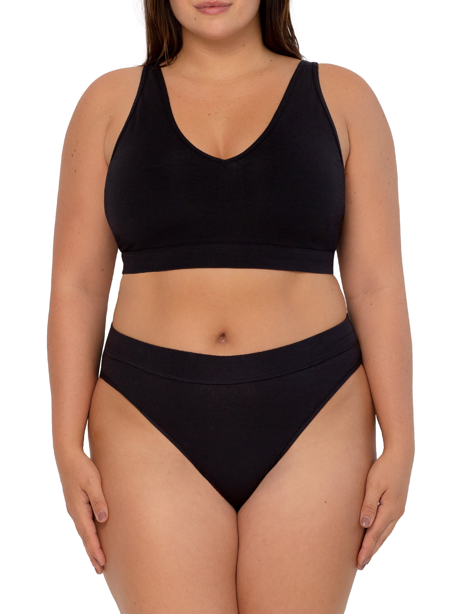 Smart & Sexy High Cut High Waist Briefs Stretchy Solid Everyday Panty (Women's) 2 Pack