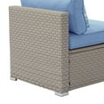 thumbnail image 3 of COSIEST Outdoor Warm Grey Wicker Armless Chair with Cushions, Pillow, 3 of 5