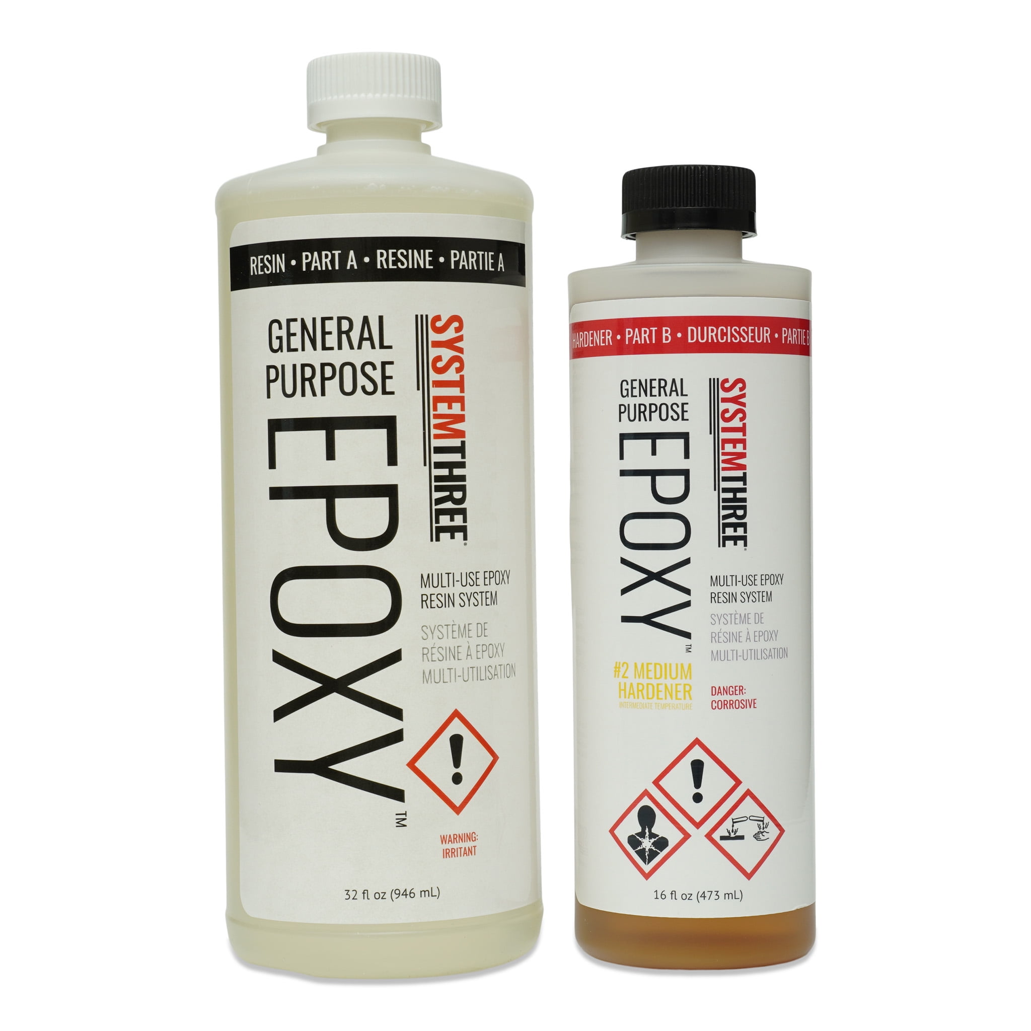 System Three General Purpose Epoxy, Medium Hardener, 1.5 Quart Kit