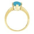 thumbnail image 3 of 2.5 ct Marquise Cut Simulated Turquoise Solitaire 14K Yellow Gold Womens Engagement Ring, 3 of 5