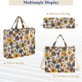 thumbnail image 6 of FORMRS Womens Corduroy Tote Bag Crossbody Shoulder Handbag with Pocket, Brown Flowers, 6 of 7