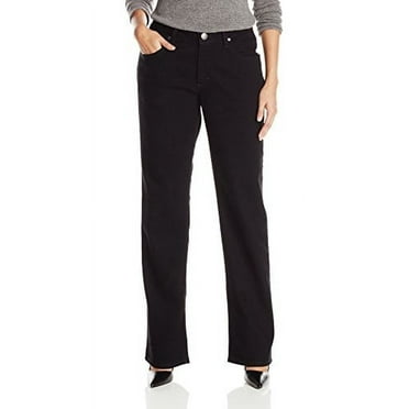 Riders by Lee Indigo Women's Relaxed Fit Straight Leg Jean, Black, 18 Petite