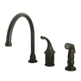 thumbnail image 2 of Kingston Brass Georgian Single Handle Kitchen Faucet With Non-Metallic Sprayer, 2 of 3