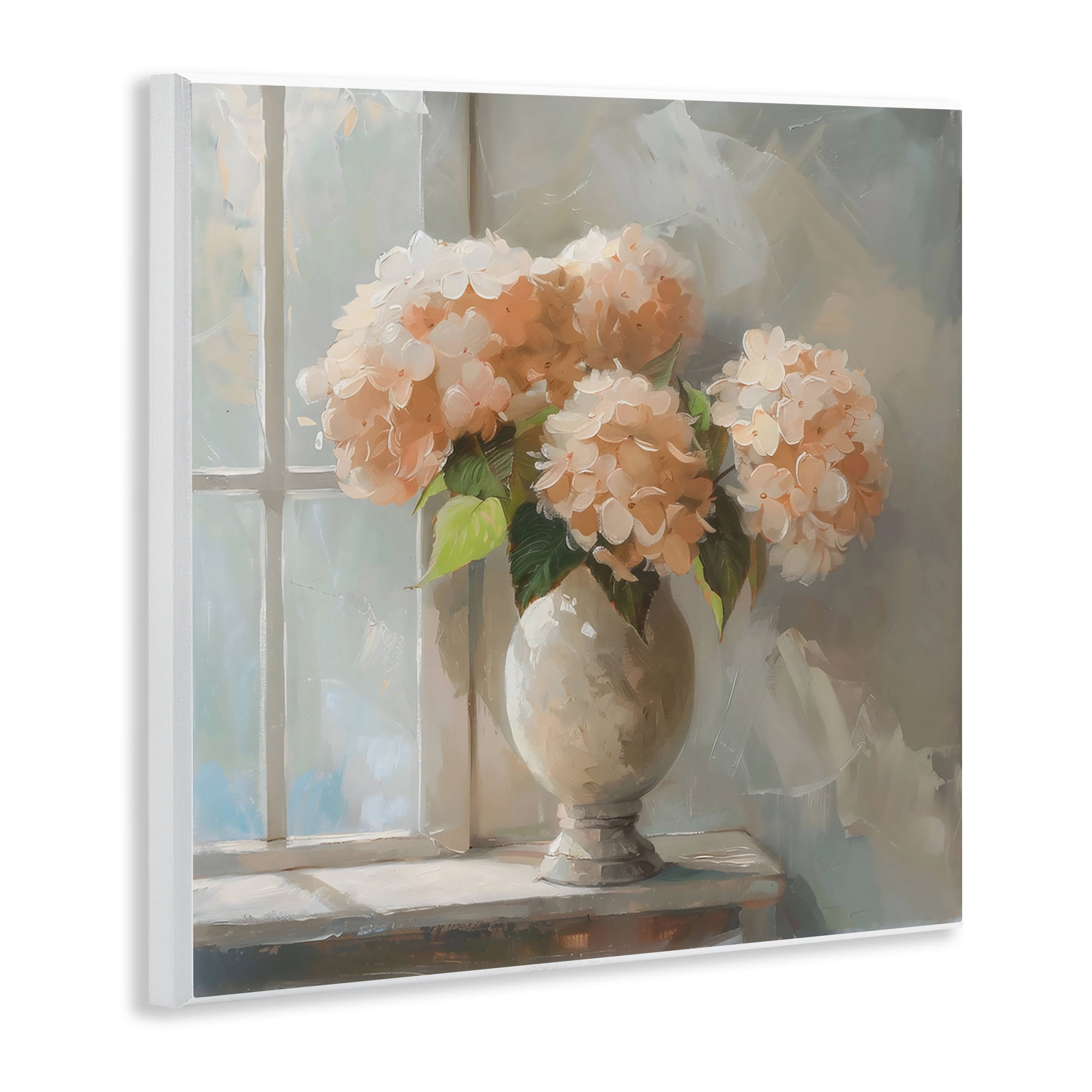 Stupell Industries Pink Hydrangea in Sunlit Vase Wall Plaque Art, design by Creative Studio