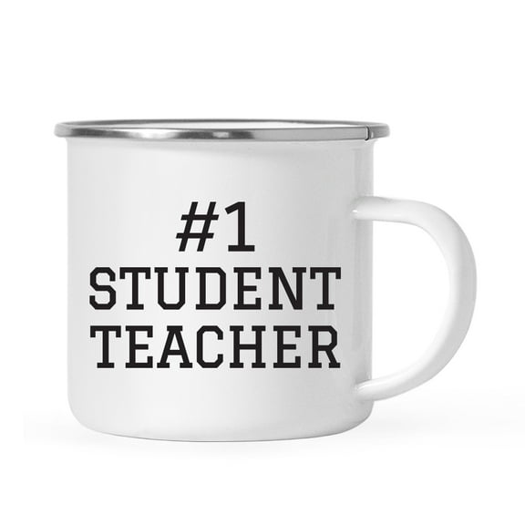 Koyal Wholesale Stainless Steel Campfire Coffee Mug, #1 Student Teacher, 1-Pack