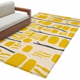 thumbnail image 2 of 3'x5' Area Rugs, Abstract Yellow Indoor Outdoor Area Rug for Living Room Bedroom, Geometric Color Block Minimalist Washable Bathroom Rugs Kitchen Floor Carpet Mats Home Decor Aesthetic, 2 of 8