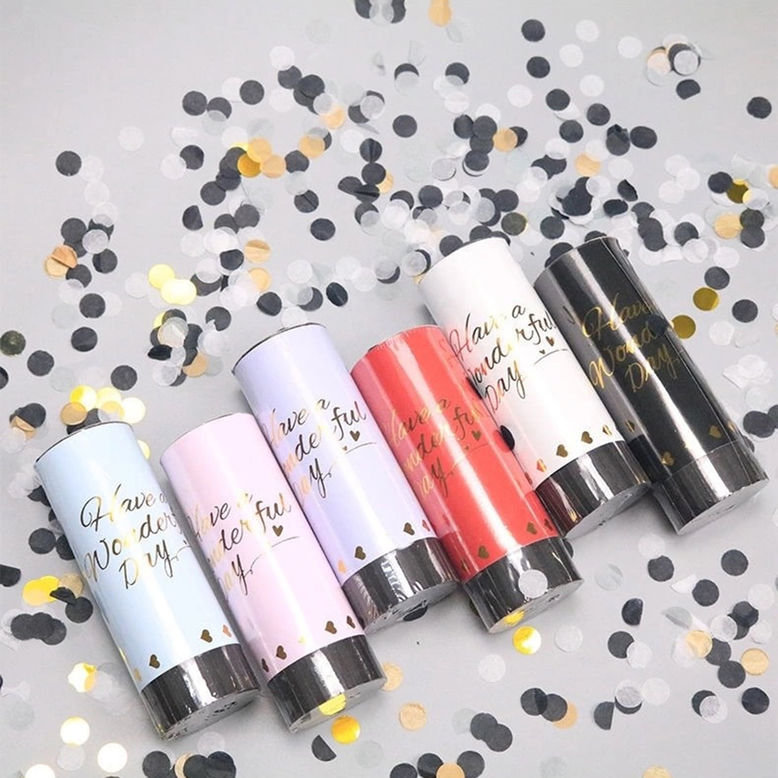 Naturegr Confetti Poppers Easy Operation Party Favor Portable Mini Hand