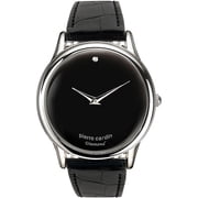 Pierre Cardin Men's Diamond Dial Watch with Silvertone Case