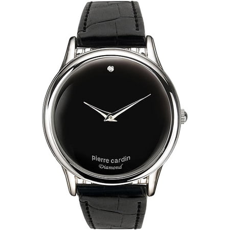 Pierre Cardin Men's Diamond Dial Watch with Silvertone Case