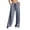 Navy, variant on Womens Checkered Wide Leg Pants Flowy Drawstring Elastic Waist Palazzo Trousers Lightweight Casual Boho Pants with Pockets Pink
