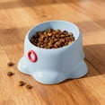 thumbnail image 4 of Elevated Cat Food Bowl for Small Dog, Fat Faced Cat, Kitten, Ceramic Raised and Tilted Water Bowl, Anti Vomiting and Protect Pets' Dishes, 4 of 6