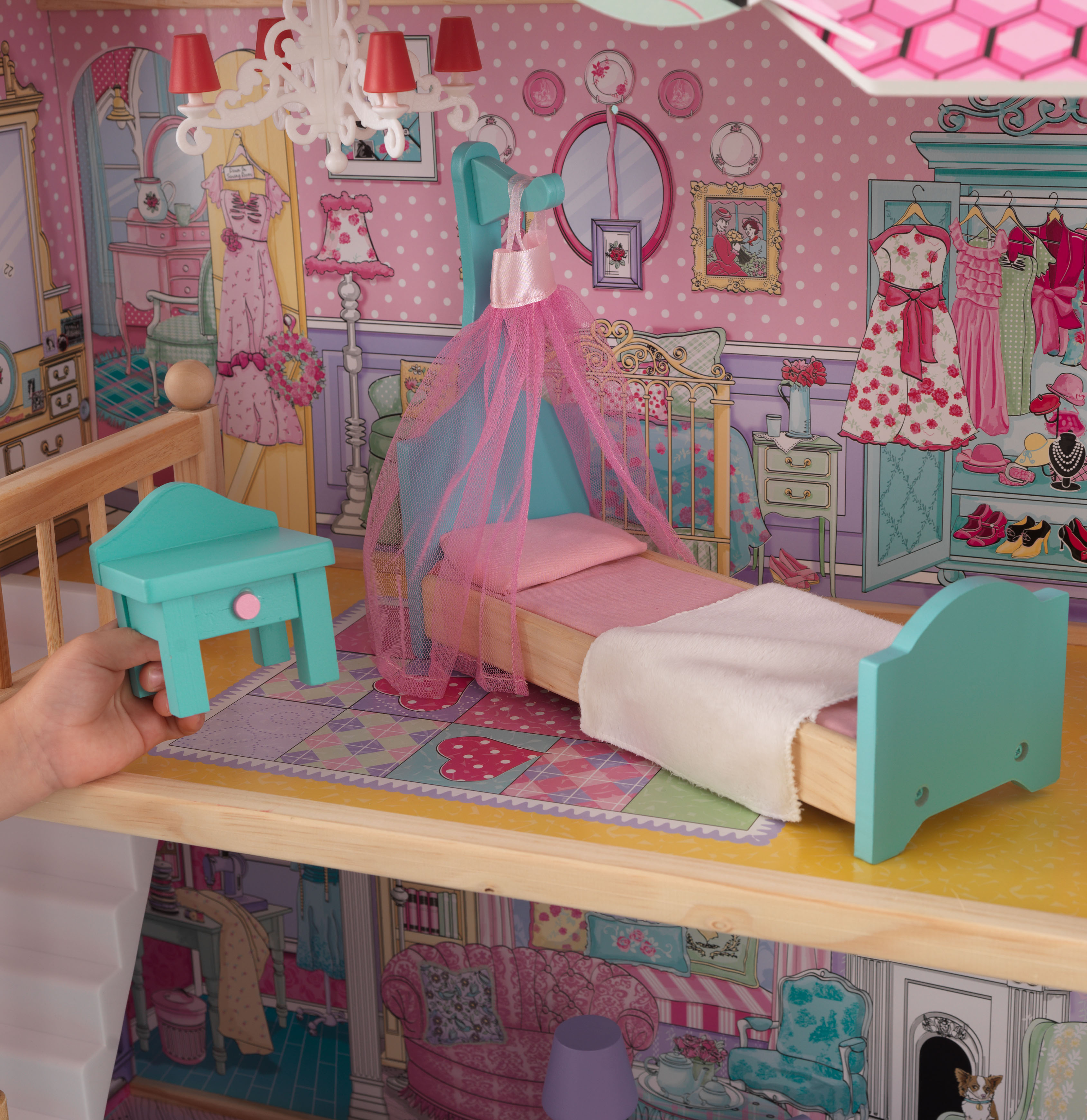 KidKraft Annabelle Wooden Dollhouse with Elevator photo 2